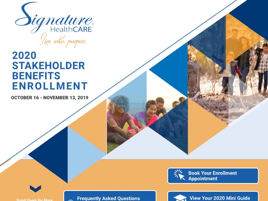 Signature HealthCARE Landing Page