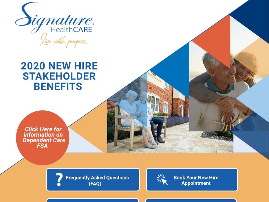 Signature HealthCARE New Hire Landing Page
