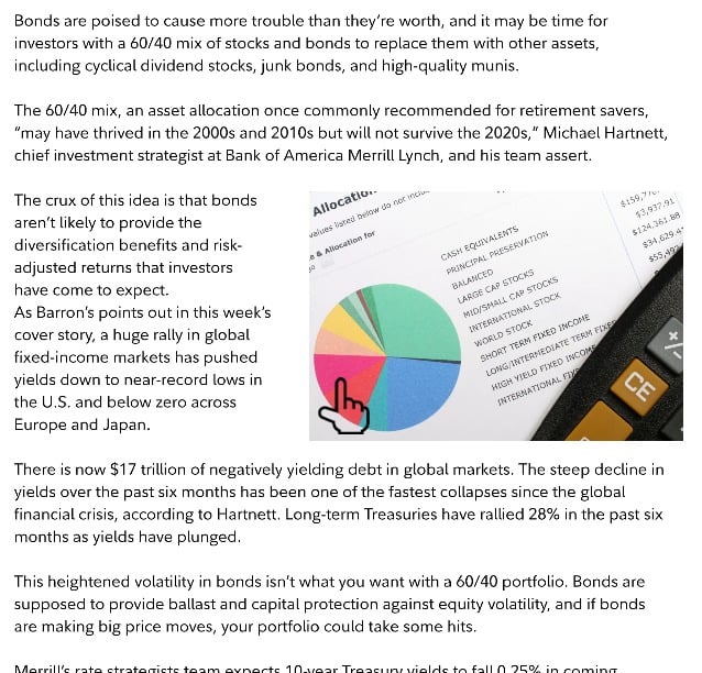 Rethink Retirement Savings Allocation Article