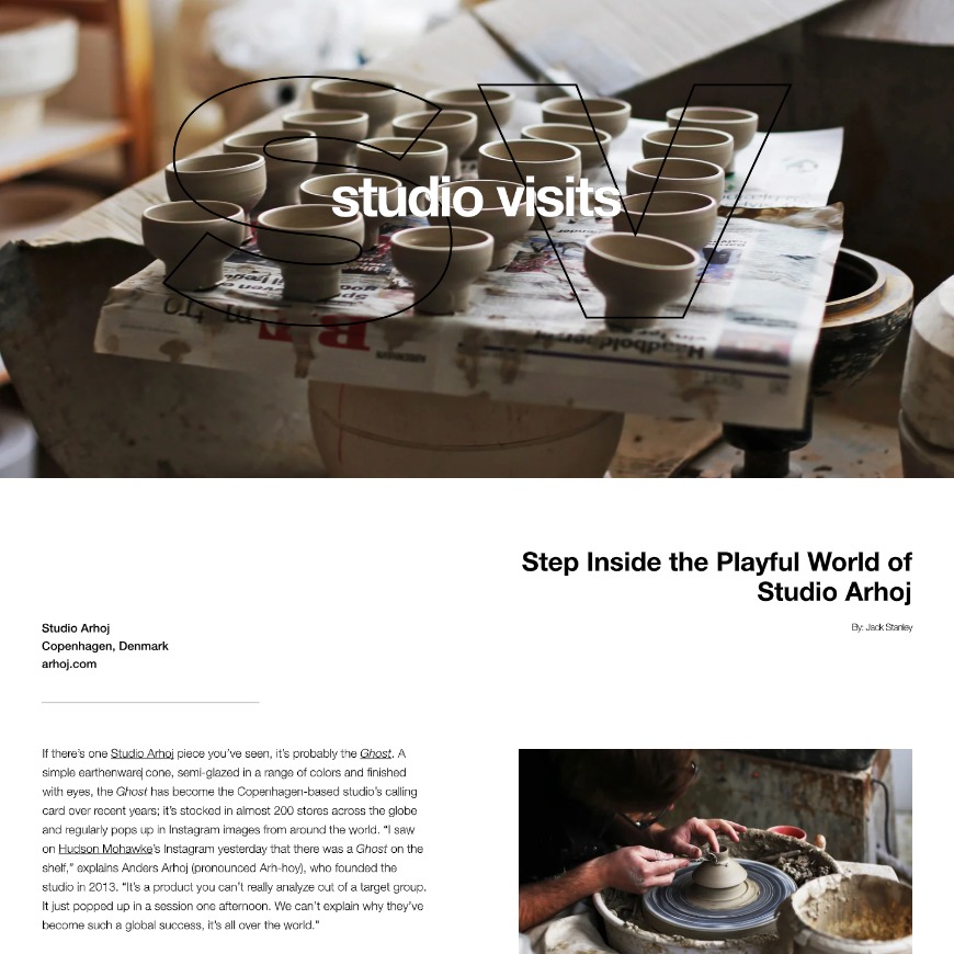 Studio Visits: Studio Arhoj - Desktop