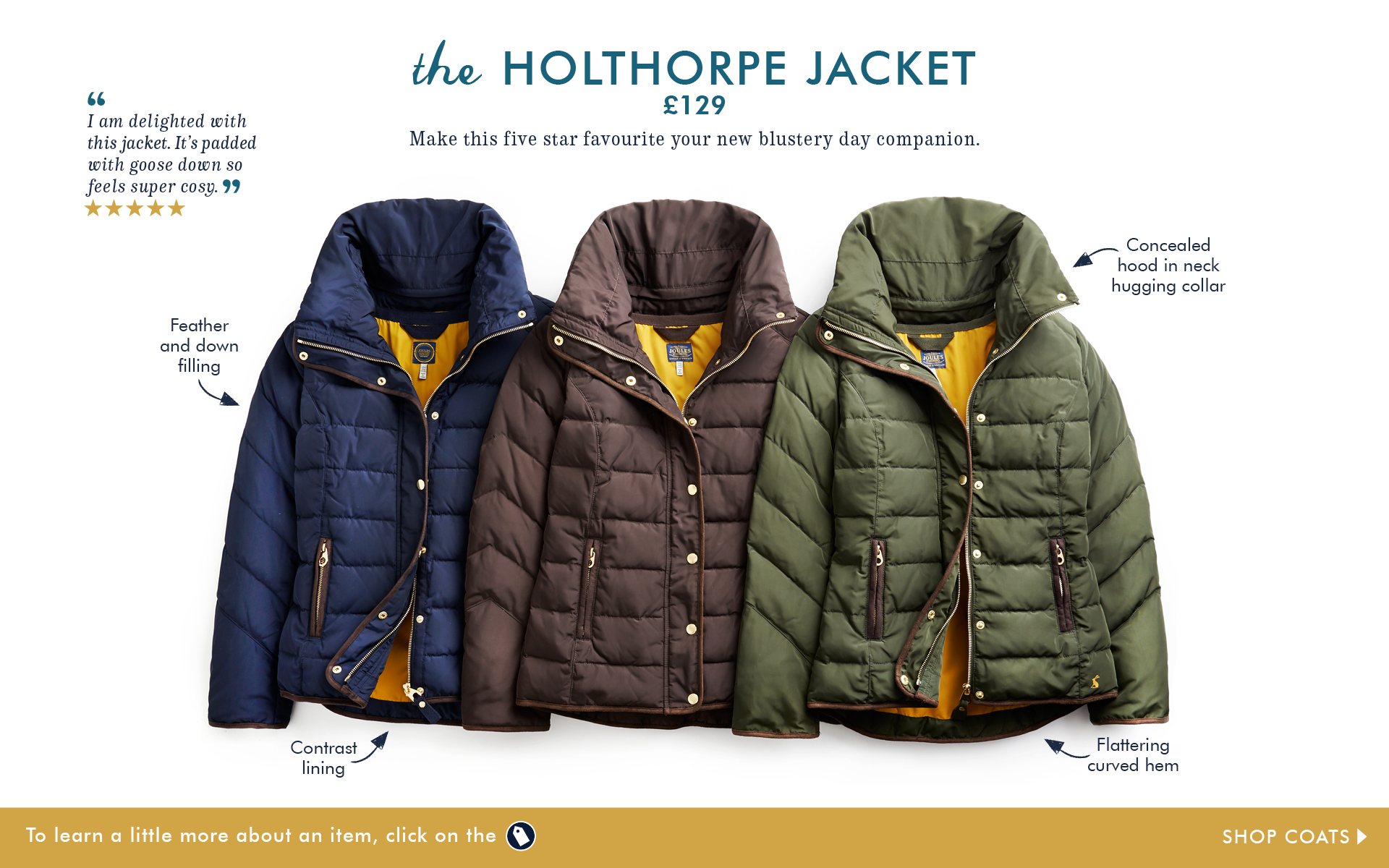 Joules holthorpe jacket store
