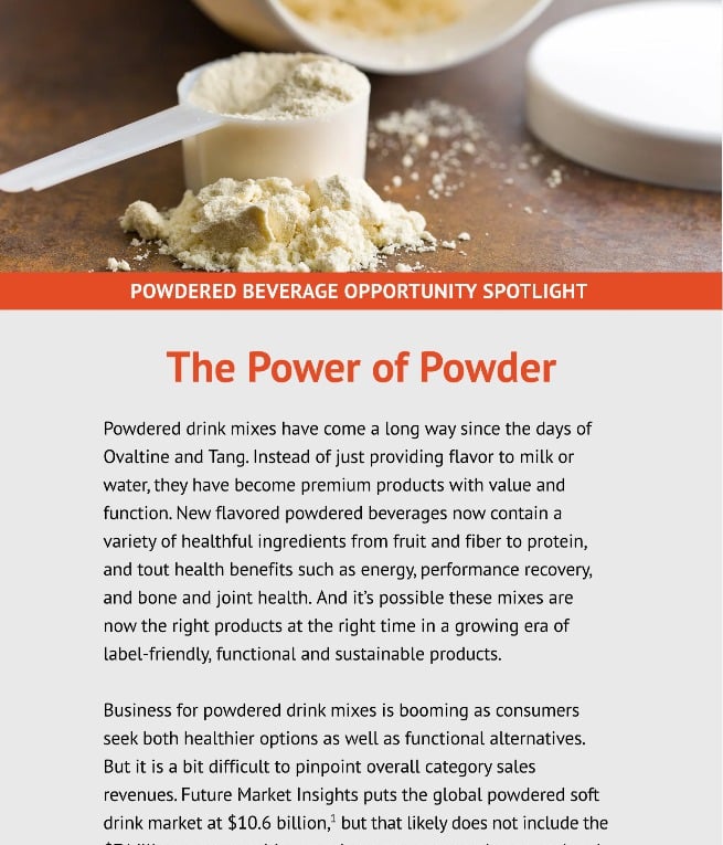 Powdered Beverage spotlight article