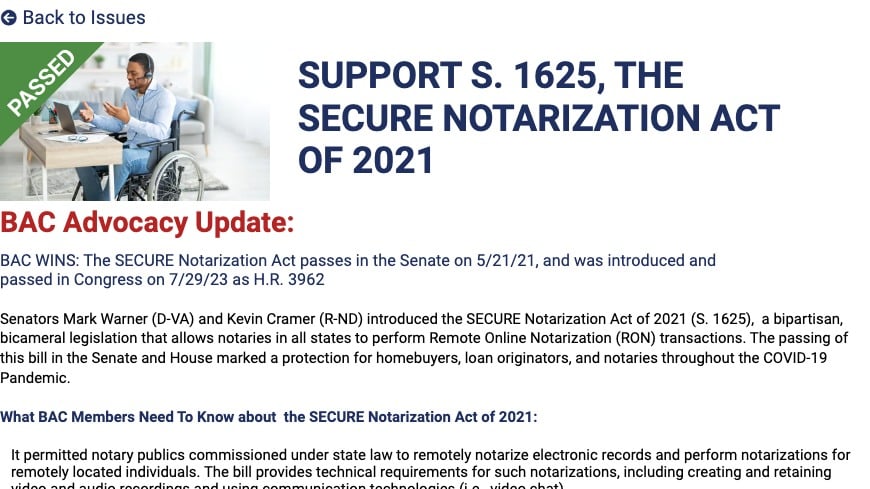 The SECURE Notarization Act of 2021