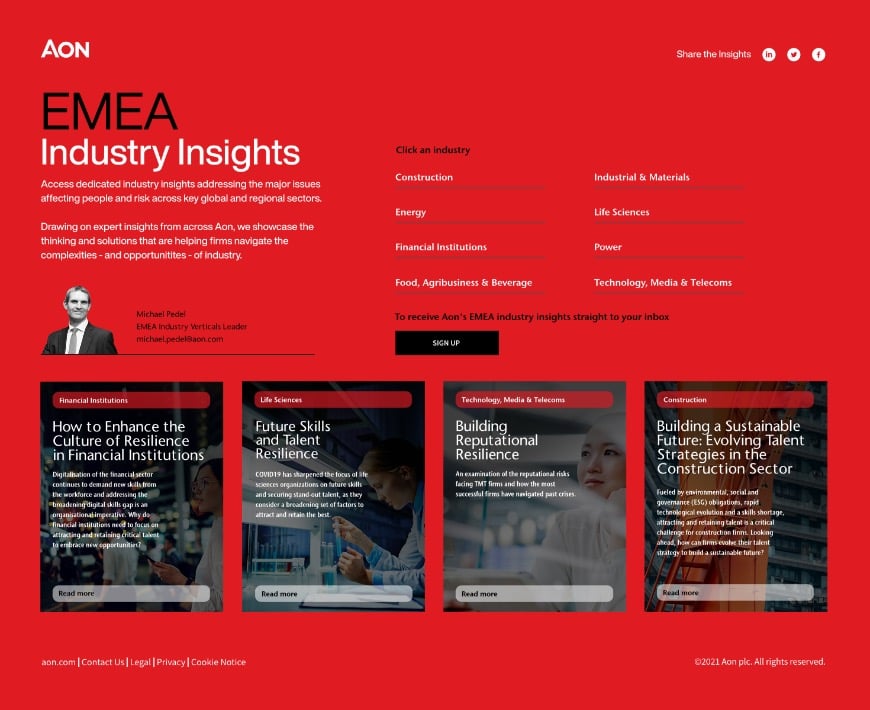 EMEA content HUB EMEA industry insights from a risk and people perspective