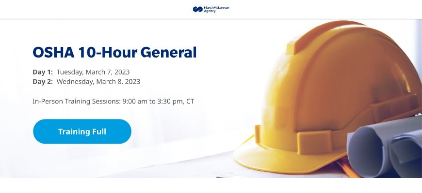 OSHA 10-Hour Construction 3/7 - 3/8