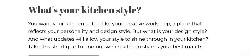 Kitchen Style Quiz