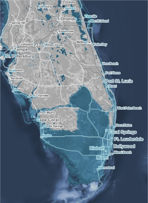 Miami sea-level rise map desktop