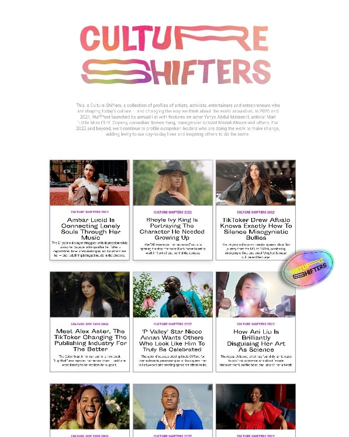 HuffPost Culture Shifters HuffPost Culture Shifters