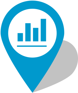 Cyan map pin