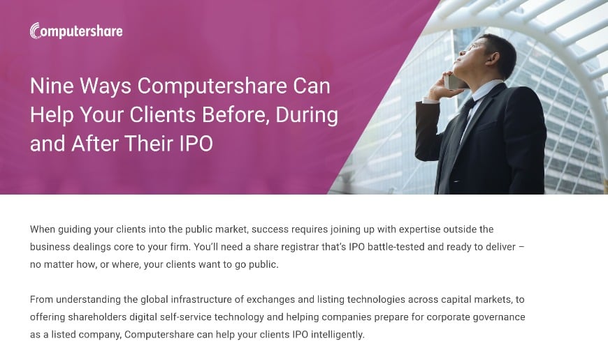 Nine Ways Computershare Can Help Before, During and After Their IPO ...