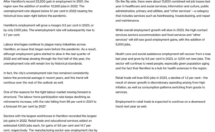 Hamilton_Labour and employment