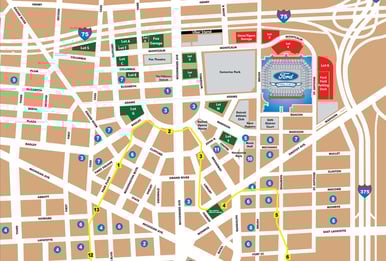 Ford Field Gate Map Getting Into Ford Field