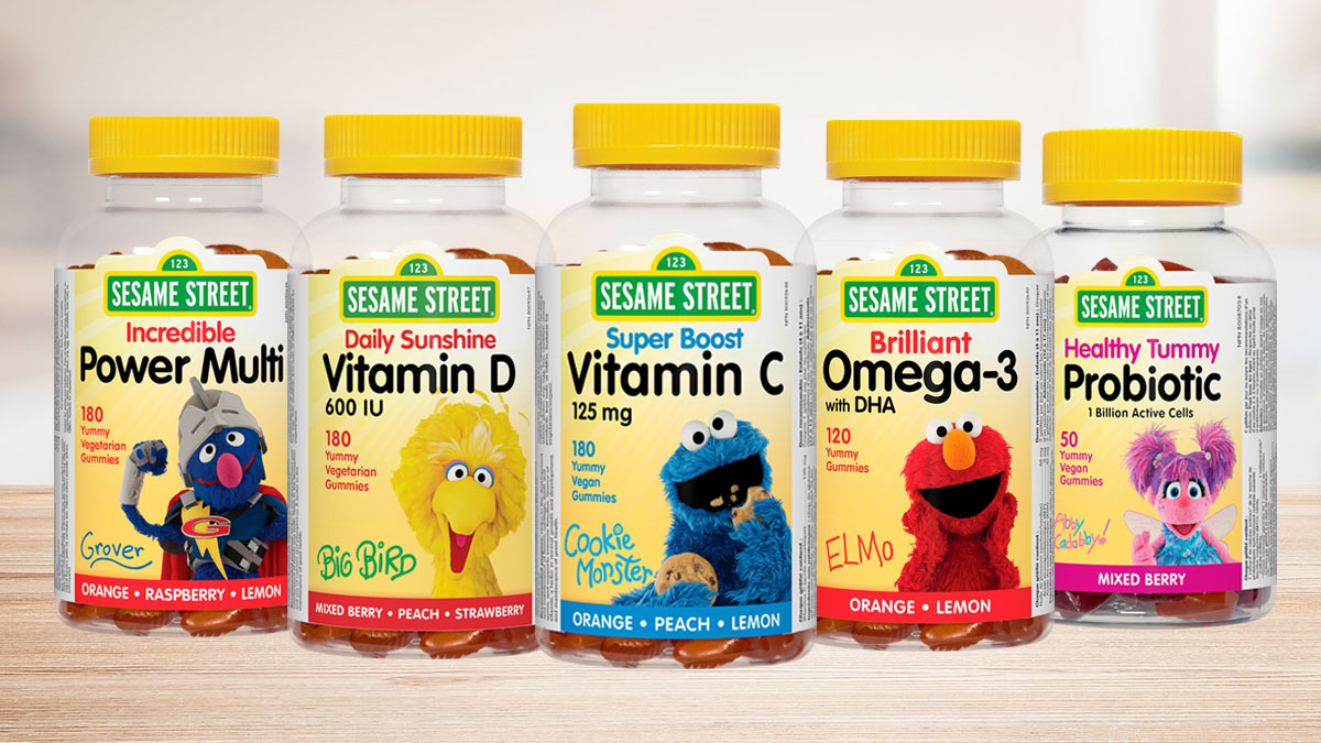 Sesame Street Vitamin Gummies For Kids French
