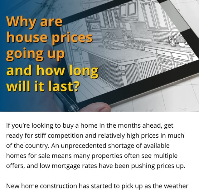 Why are house prices going up, and how long will it last