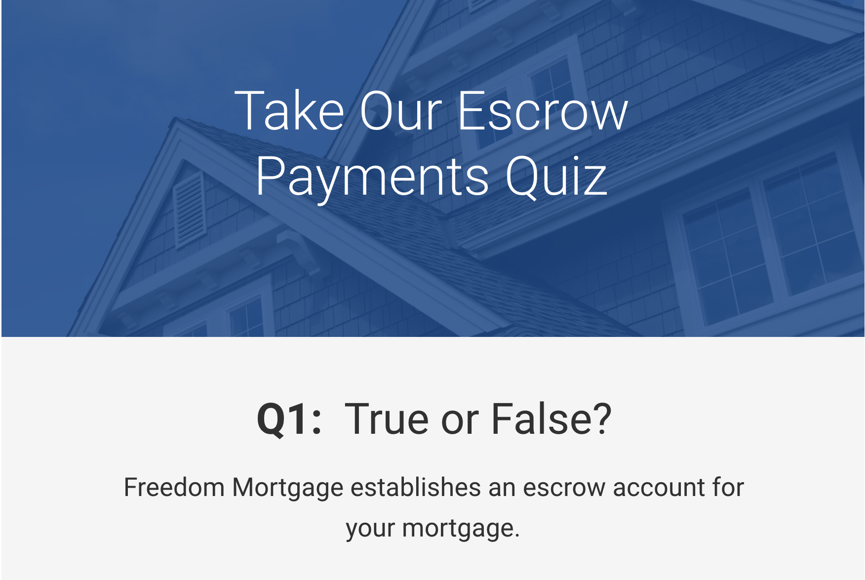 Escrow Quiz Freedom Mortgage Blog Escrow Payments Quiz
