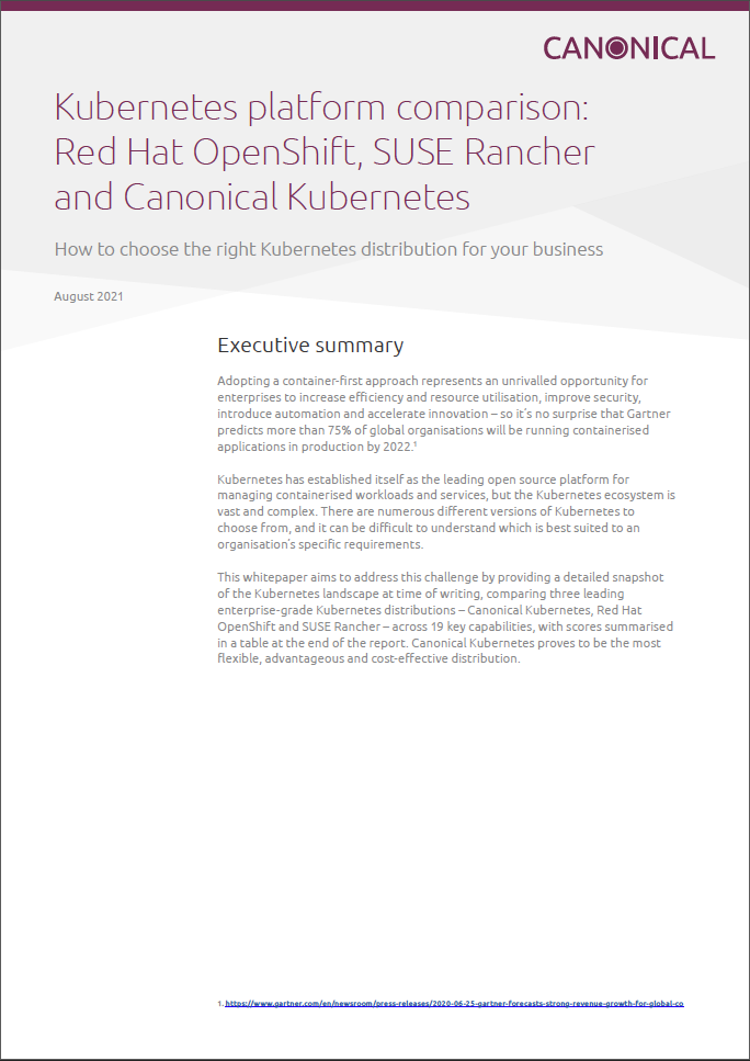 Canonical comparison Comparison RedHat vs SUSE