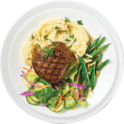 Plate of filet mignon 