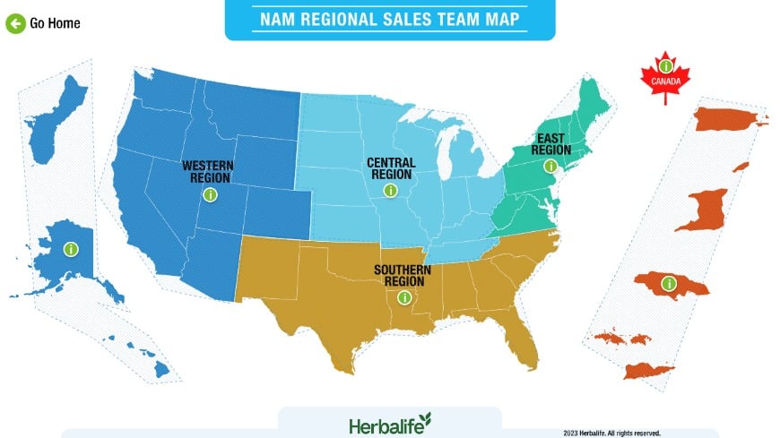 Combined Sales Map USEN