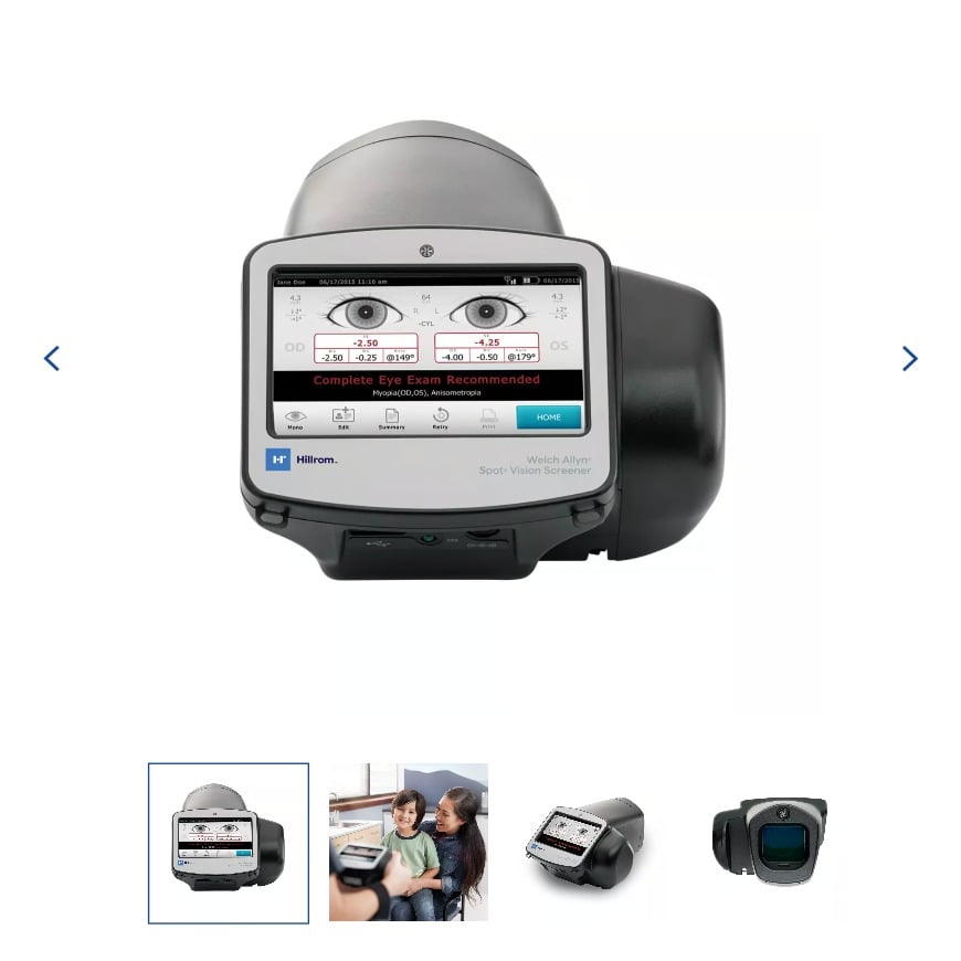 Welch Allyn Spot Vision Screener Image Gallery