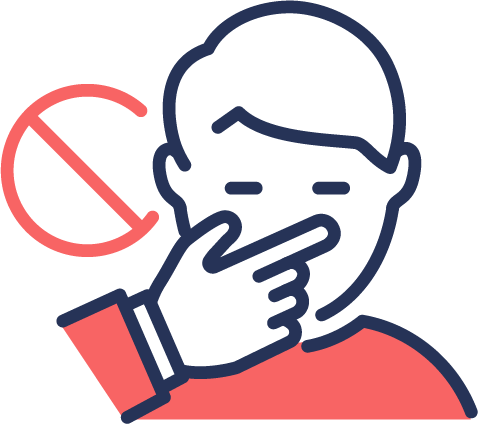 Don't touch face icon