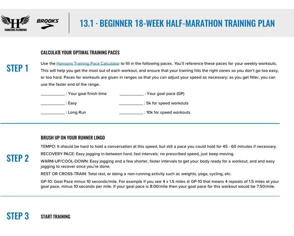 half marathon plan
