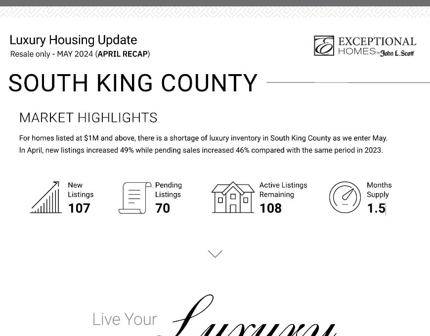 Luxury Housing Update South King County