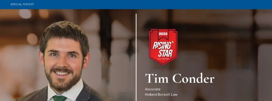 NZ Lawyer Rising Stars 2023 - Tim Conder