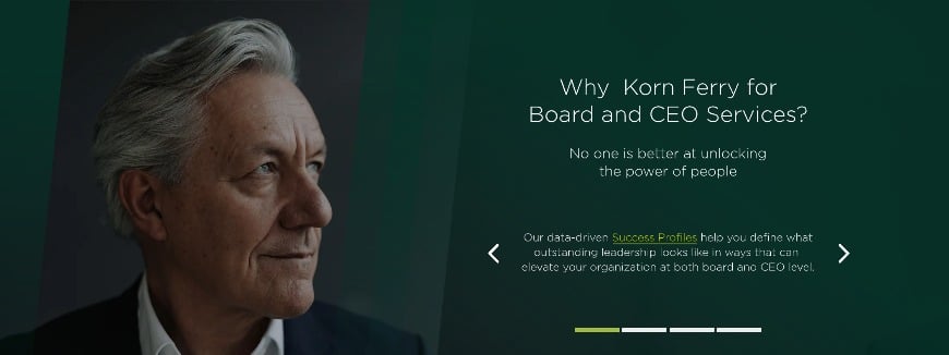 Board and CEO - Landing page