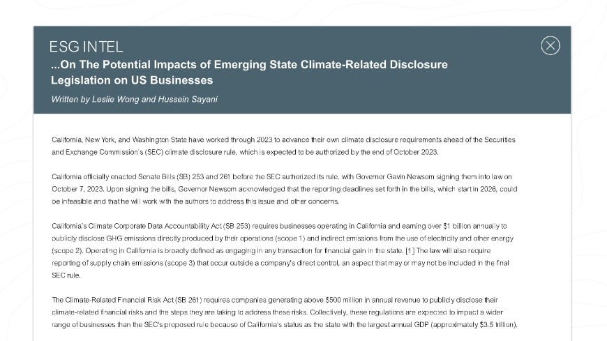 ESG Intel - Article 9