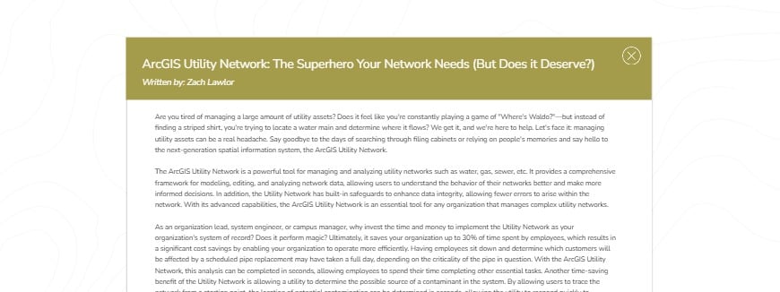 APPRENDRE UTILISER ARCGIS UTILITY NETWORK POUR LES COMPAGNIES D visual data 8