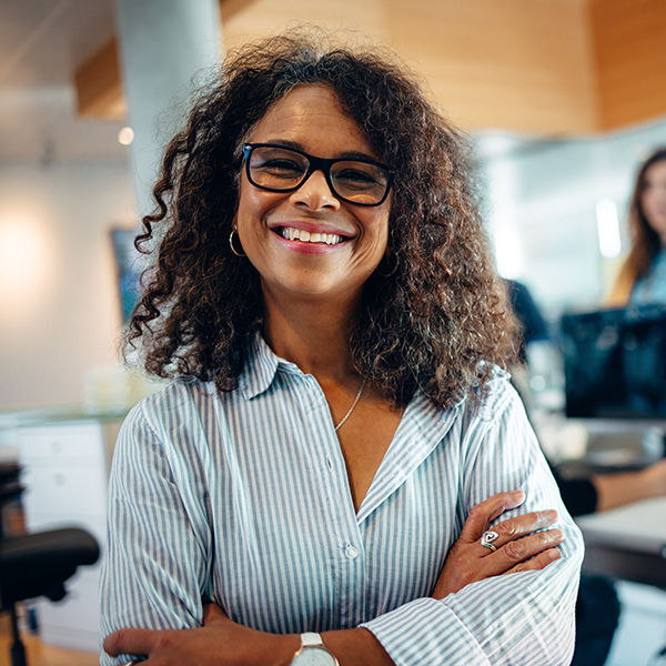 Female African American office worker