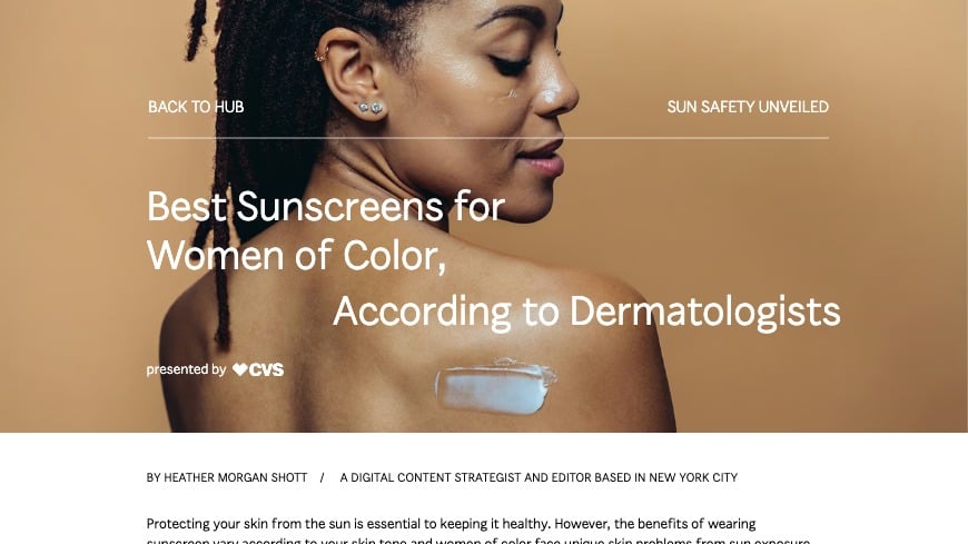 CVS Best Sunscreens for Women of Color