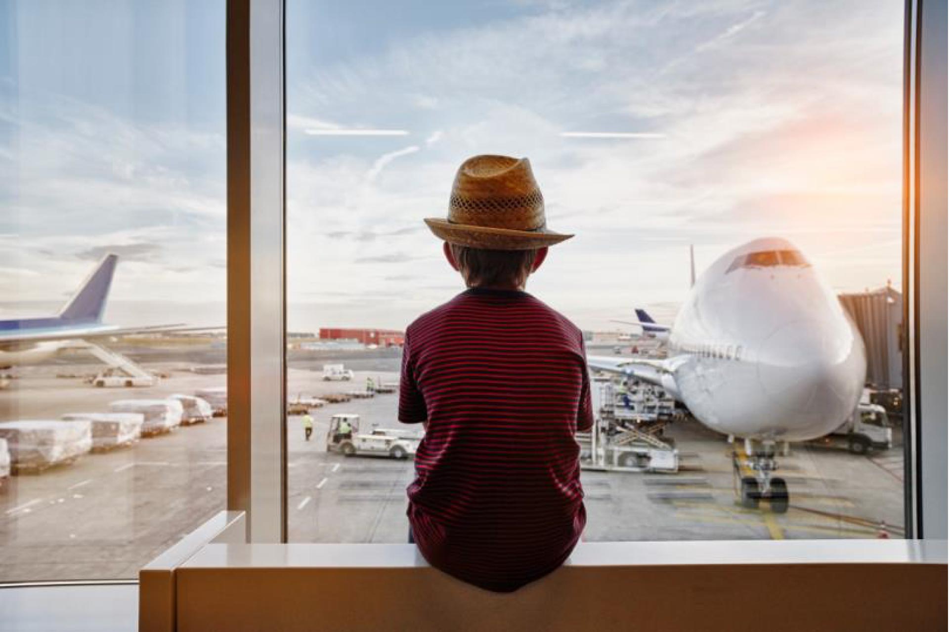 Image of child at airport