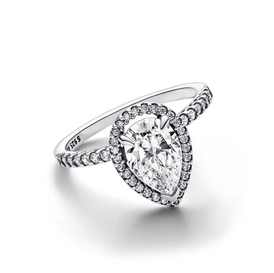 Pandora teardrop 2025 ring stacking