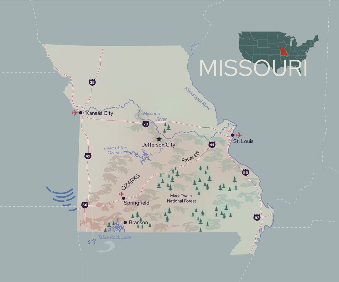 Lake of the Ozarks 1959 Old Map Topo Custom Composite USGS Reprint Missouri  - Etsy, image size:1082x899
