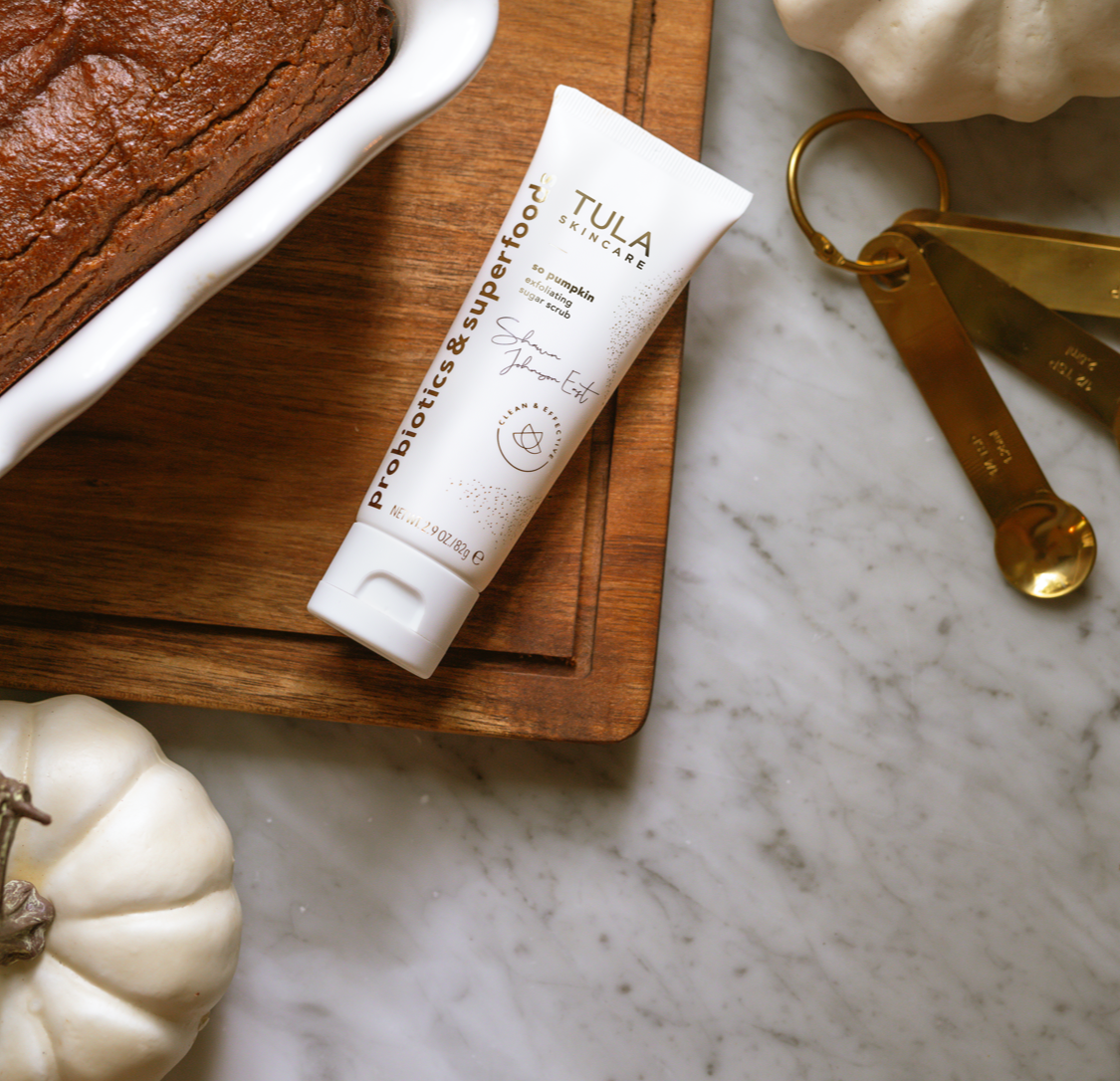 tula shawn johnson pumpkin scrub