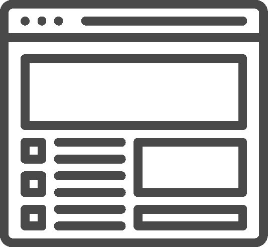 Vector image of a website