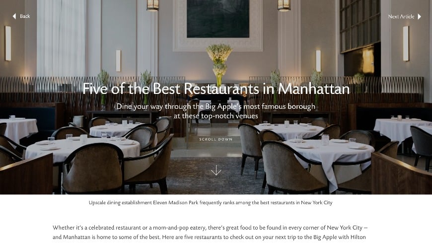 Five of the Best Restaurants in Manhattan