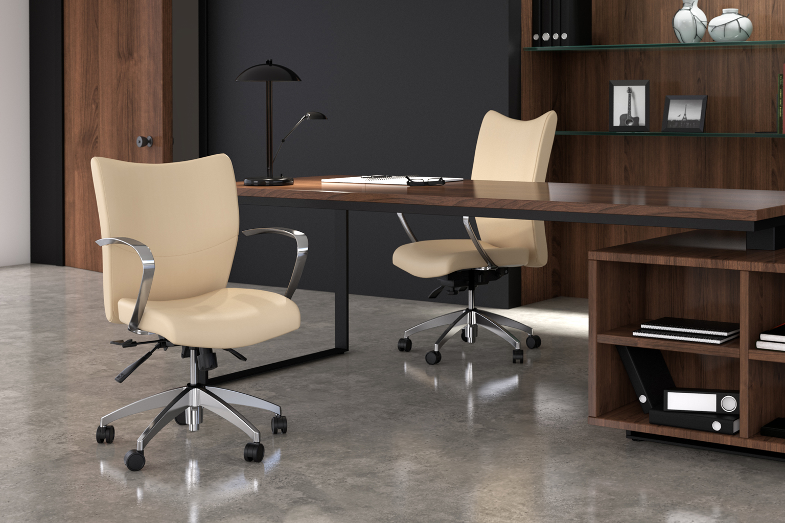 Happy young interracial couple shake hand of bank manager broker buy insurance services take mortgage loan, mixed ethnicity customers handshake agent make agreement financial business deal at meeting