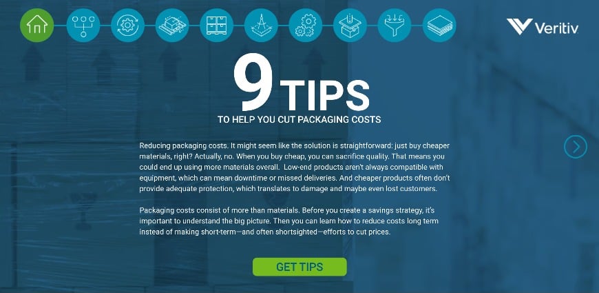 PKG 9 Tips eBook packaging, cut costs, savings, Veritiv, package, tips ...